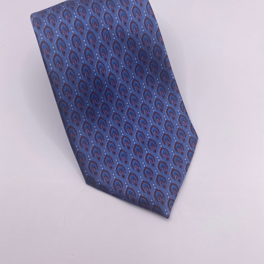 Blue and Red Patterned Men's Tie